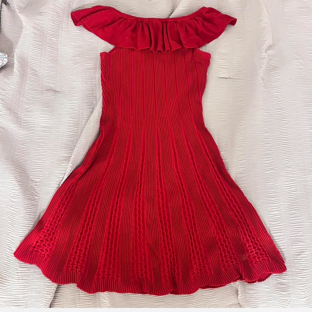 ZARA Red off the shoulder dress